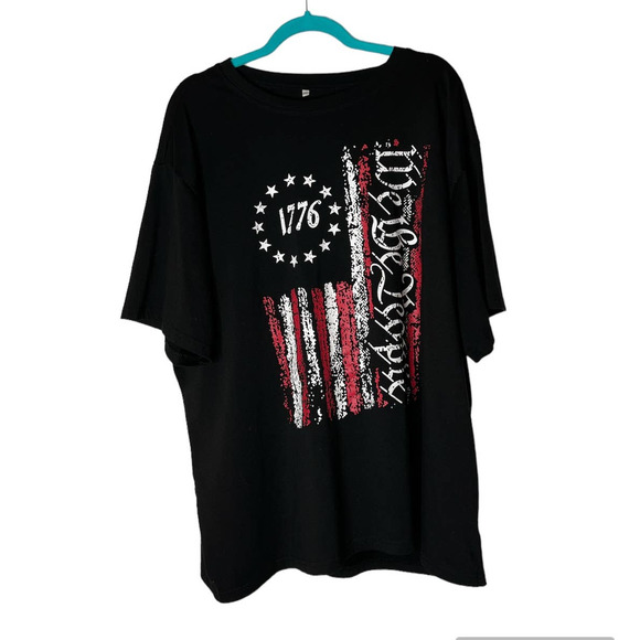 Black T-shirt size 2XL with 1776 "We the People" Graphic Short Sleeve - Picture 1 of 6